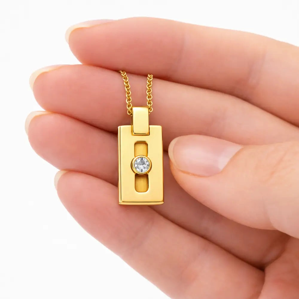 14k Gold Diamond Pendant - Pendant